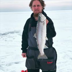 Trout Ice Fishing in Washburn Harbour